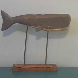 Wooden Sperm Whale Décor